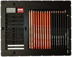 General 33-Piece Classic Charcoal Drawing Set