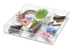 Whitmor 6789-3065 6-Section Clear Drawer Organizer