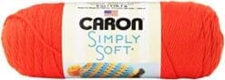 Caron Simply Soft Solids Yarn, 6 Ounce, Orange, Single Ball