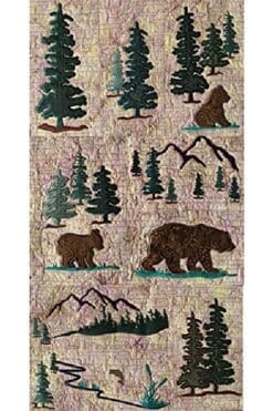 Lunch Box Quilts Wilderness Wildlife Applique Embroidery Quilt Pattern with Redemption Code and Backup CD for use with Embroidery Sewing Machines