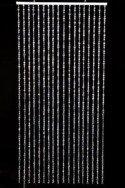 ShopWildThings Diamante Duo Beaded Curtain with Large Diamonds and Iridescent Finish Clear Beads, 3 by 6-Feet