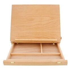 US Art Supply Solid Solana Adjustable Wood Desktop Table Easel with Drawer