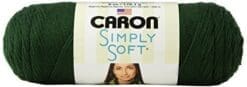 Caron Simply Soft Yarn, 6 Ounces/315 Yards, Dark Sage, Single Ball