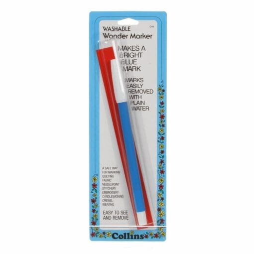 Collins Wonder Marker Water-Erase Blue Fabric Marker C48