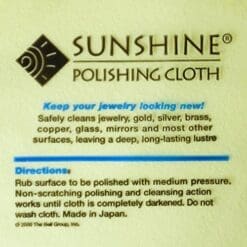 5 Sunshine Polishing Cloths for Sterling Silver, Gold, Brass and Copper Jewelry Polishing Cloth