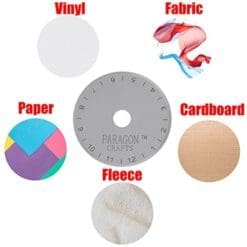 Paragon Crafts Skip-Free Rotary Cutter Blades Cut Sharp. No Ragged Edges Ever. Easy Installation. Scrapbooking / Quilting / Sewing w/ Rotary Cutter. Cuts Multiple Layers. (45mm 5-Pack | No Dull )