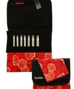 HiyaHiya Interchangeable 4-inch (10cm) Sharp Steel Knitting Needle Set; Small Tip Sizes (US 2-8) HISSTINKIT4SM