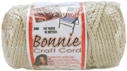 Bonnie Macrame Craft Cord 6mmx100yd-Pearl (Beige)