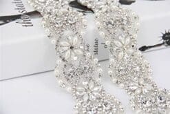 Trlyc 2015 New Vintage Crystal Wedding Belt Dress Belt Crystal Rhinestone Pearl Bridal Sash