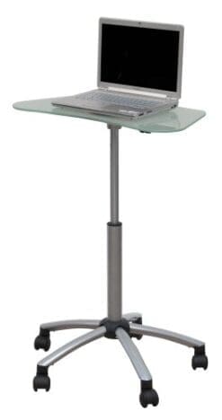 Studio Designs Vision Mobile Cart in Silver with Frosted Glass 403529