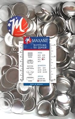 50 Buttons to Cover - Made in USA - Cover Buttons With Flat Backs Size 60 (1 1/2")