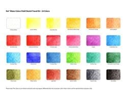 Sakura XNCW-24N, 24 Assorted Watercolors Field Sketch Set with Brush