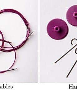 Knit Picks Options Interchangeable Rainbow Wood Circular Knitting Needle Set