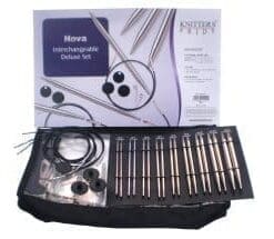 Knitter's Pride Nova Deluxe Interchangeable 4.5-inch (11.5cm) Long Tip Knitting Needle Set 100601