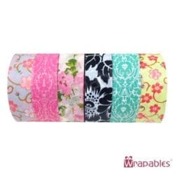 Wrapables Set of 6 Japanese Washi Masking Tape Collection Premium Value Pack, VPK2