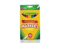 Crayola Classic Fine Line Markers,10 Count ( Case of 24 )