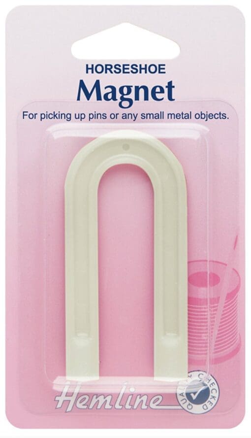 Hemline H272 Plastic Horseshoe Magnet For Picking Up Pins & Small Metal Objects