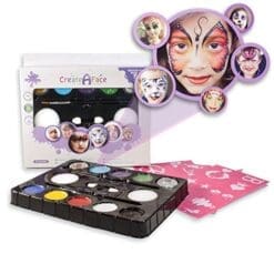 Face Painting Kit For Parties (Paints 50 - 80 Faces) Fda Compliant, Non-Toxic Paint - Vibrant Colors, Done-For-You Stencils, Shimmering Glitter Gels, Versatile Brushes, Sponges, Foam Applicator 5 Face Painting Kit For Parties (Paints 50 - 80 Faces) Fda Compliant, Non-Toxic Paint - Vibrant Colors, Done-For-You Stencils, Shimmering Glitter Gels, Versatile Brushes, Sponges, Foam Applicator
