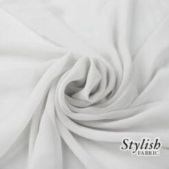 58" WHITE Solid Color Sheer Chiffon Fabric by the Bolt - 25 Yards