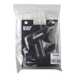 Attican Black Iron Hot Glue Gun with 15 Pieces Melt Glue Sticks, 20 Watts