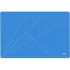 US Art Supply 24" x 36" PINK/BLUE Professional Self Healing 5-Ply Double Sided Durable Non-Slip PVC Cutting Mat Great for Scrapbooking, Quilting, Sewing (Choose Green/Black or Pink/Blue Below)