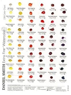 Daniel Smith Watercolor 238 Dot Color Chart