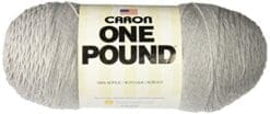 Caron One Pound Yarn, 16 Ounce, Soft Grey Mix, Single Ball