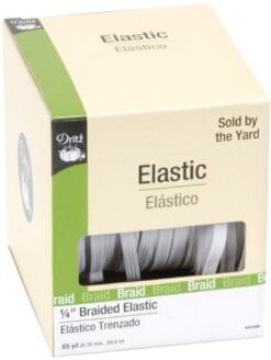 Braided Elastic 1/4"X65 Yards-White