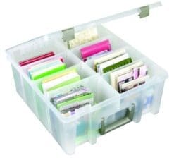 ArtBin Super Satchel Double Deep with Removable Dividers:  Clear Art Craft Storage Box,6990AB