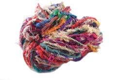 Darn Good Yarn Multicolor Recycled Sari Silk Bulky Weight Yarn