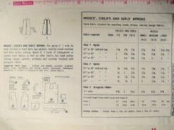 Simplicity 6809 Vintage Pinafore Apron Sewing Pattern Large Pockets Size Small (10 Tp 12) Bust 32 to 34