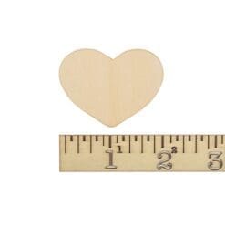 2 Inch Wood Heart, Unfinished Wooden Heart Cutout Shape, Wooden Hearts (2" Wide x 1/8" Thick) - Bag of 100