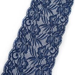 10 Yards 6 Inches Wide Stretch Polyester Embroidery Floral Pattern Lace Trimming DTY Craft Supply Clothing Accessories (Dark blue)