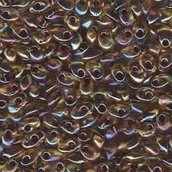 100 Grams Light Topaz Rainbow Garnet Lined 4x7mm Miyuki Long Magatama Japanese 800 Glass Fringe Seed Beads