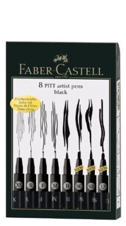 Faber-Castell Wallet Pitt Pen Nibs Art Set, Assorted