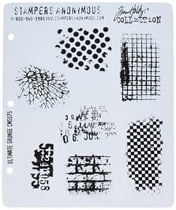 Stampers Anonymous Tim Holtz Cling Rubber Stamp Set, Ultimate Grunge