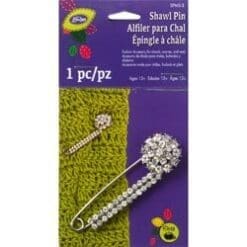 Bulk Buy: Dritz (3-Pack) Glitz Shawl Pin W/Stone Cluster Silver SPMS3