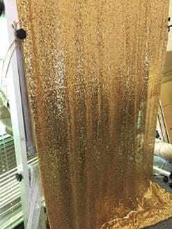 TRLYC 36"*84" Gold Sequin Wedding Backdrop 3Ft*7Ft Sparkly Party Decoration And Curtain