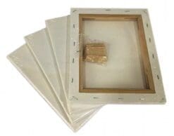Lot 4 Blank Artist Canvas 16x20" Framed Pre-stretched Cotton Painting Set/pack