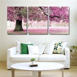 Kisstaker 54x118cm Sakura Cherry Blossom Trees DIY Cross Stitch Embroidery Kit Home Decor Arts, Crafts & Sewing Cross Stitch