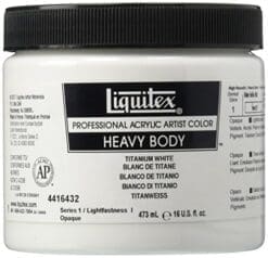 Liquitex Professional Heavy Body Acrylic Paint 32-oz jar, Titanium White
