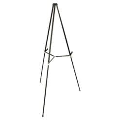 US Art Supply 66 inch Tall Showroom Large Black Aluminum Display & Presentation Floor Easel (4-Easels)