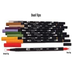 Tombow Dual Brush Pen Art Markers, Secondary, 10-Pack