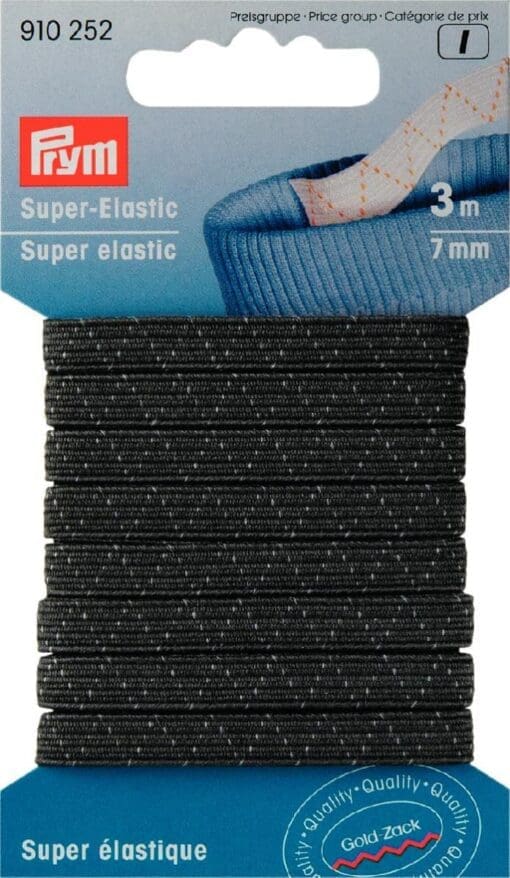 Prym Super elastic 7mm black 910252