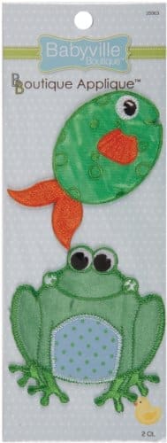 Babyville Boutique Appliques, Frog and Fish, 2 Count