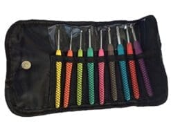 Crochet Hook Set with Ergonomic Crochet Hooks for Ultimate Comfort-Crochet for Longer with No Hand Pain! Crochet Kit Case, 9 Crochet Needles! Ideal Gift for Beginners or Experienced Crocheters