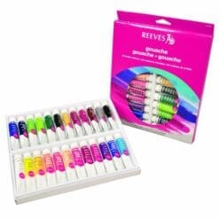 Reeves 24-Pack Gouache Color Tube Set, 10ml