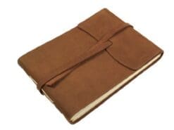 Rustic Genuine Leather Photo Album with Gift Box - Scrapbook Style Pages - Holds 60 4x6 or 5x7 Photos