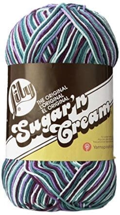 Lily Sugar 'N Cream Big Ball Ombre Yarn, 12 Ounce, Crown Jewels Ombre, Single Ball