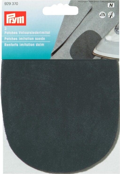 PRYM Patches Imitation Suede, for ironing on, 2pcs., Black
